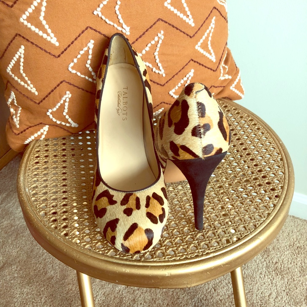 Talbots leopard print heels